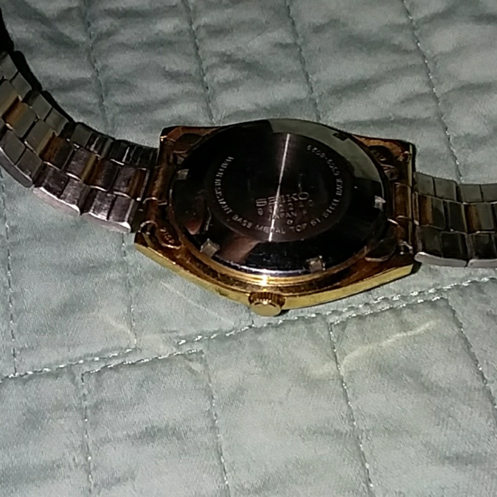 Vintage Seiko self winding gold and silver watch - Picture 3 of 7